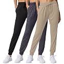 3 Pack Women's Joggers Sweatpants Lounge Pants Yoga Workout Pajama Pockets