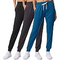 3 Pack Women's Joggers Sweatpants Lounge Pants Yoga Workout Pajama Pockets