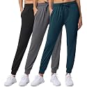 3 Pack Women's Joggers Sweatpants Lounge Pants Yoga Workout Pajama Pockets