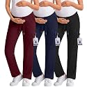 3 Pack Women's Maternity Scrub Cargo Pants