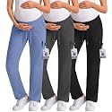 3 Pack Women's Maternity Scrub Cargo Pants
