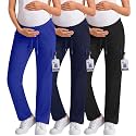 3 Pack Women's Maternity Scrub Cargo Pants