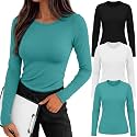 3 Pack Womens Long Sleeve Underscrub Shirts