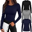 3 Pack Womens Long Sleeve Underscrub Shirts