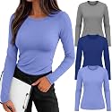 3 Pack Womens Long Sleeve Underscrub Shirts