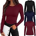 3 Pack Womens Long Sleeve Underscrub Shirts