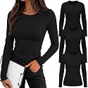 3 Pack Womens Long Sleeve Underscrub Shirts
