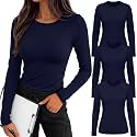 3 Pack Womens Long Sleeve Underscrub Shirts