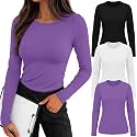 3 Pack Womens Long Sleeve Underscrub Shirts