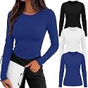 3 Pack Womens Long Sleeve Underscrub Shirts