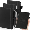 3 Packs A5 Waterproof Notebook, Stone Paper Notepad, Black