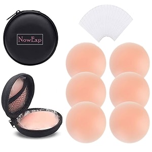 3 pair nipple covers reusable and 36 pcs double sided fashion tape comfortable invisible adhesive silicone pasties for women