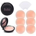 3 Pair Nipple Covers Reusable and 36 Pcs Double Sided Fashion Tape Comfortable Invisible Adhesive Silicone Pasties for Women