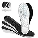 3 Pairs 0.6 in/1 in/1.4 in 4D Cloud Height Increase Insoles, Black, US 7-9