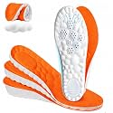 3 Pairs 0.6 in/1 in/1.4 in 4D Cloud Height Increase Insoles, Orange, US 7-9