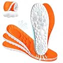 3 Pairs 4D Cloud Insoles for Men Memory Foam Insoles,Orange, US 4-6