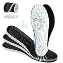 3 Pairs 4D Cloud Insoles for Men Memory Foam Insoles, Black, US 9-11