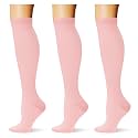 (3 pairs) Compression Socks 20-30 mmHg Long Knee High Socks for Women Men Support Athletic Travel Daily Wear