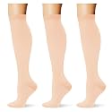 (3 pairs) Compression Socks 20-30 mmHg Long Knee High Socks for Women Men Support Athletic Travel Daily Wear
