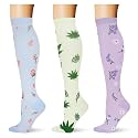 (3 pairs) Compression Socks 20-30 mmHg Long Knee High Socks for Women Men Support Athletic Travel Daily Wear