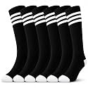 3 Pairs of juDanzy Knee High Boys or Girls Stripe Tube Socks for Soccer, Basketball, Uniform and Everyday Wear