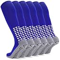 3 Pairs Kids Youth Grip Soccer Socks, Non Slip Knee High Soccer Football Sport Socks for Boys Girls Age 8-17