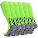 3 Pairs Kids Youth Grip Soccer Socks, Non Slip Knee High Soccer Football Sport Socks for Boys Girls Age 8-17