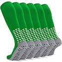 3 Pairs Kids Youth Grip Soccer Socks, Non Slip Knee High Soccer Football Sport Socks for Boys Girls Age 8-17