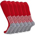 3 Pairs Kids Youth Grip Soccer Socks, Non Slip Knee High Soccer Football Sport Socks for Boys Girls Age 8-17