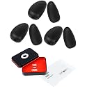 3 Pairs Ultra Soft Silicone Sunglass Nose Pads for Maui Jim Big Wave MJ440-67mm/Guardrails MJ327-58mm/Bamboo Forest MJ415-60mm, Push-in Anti-Slip Glasses Nose Piece Replacement Kit Black