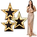 3 Pcs 26-31.5" Star Starry Night Movie Night Party Decorations Large Cutout