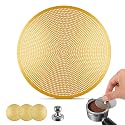 3-Pack 51mm Espresso Puck Screen, 0.2mm Ultra-Thin Stainless Steel Reusable Puck Screen, Fits 51mm Portafilters, Compatible with DeLonghi, CASABREWS and Other 51mm Espresso Machines (Golden)