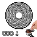 3 Pcs 58.5mm Espresso Puck Screen with Round Hole in the Middle - 0.2mm Ultra Thin Espresso Puck, Stainless Steel Reusable Coffee Filter, Suitable for La Marzocco/Gaggia (Black)