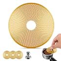 3-Pack 58mm Espresso Puck Screen with Round Hole in the Middle - 58.5mm(Hole), 0.2mm Ultra Thin Espresso Puck, Stainless Steel Reusable Coffee Filter, Suitable for La Marzocco/Gaggia (Golden)