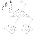 3 PCS Action Figure Stand, Stable Home Decoration Accessories for Action Figure Enthusiasts, Heavy-Duty Display Base for Collectible Figures, Transparent Support Stand for Dolls & Model Toys