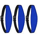 3 Pcs Baby Head Support for Car Seat, Adjustable Band Strap for Stroller, Soft Neck Relief Slumber Sling for Toddler Infants Children and Kids, Sleep and Travel Protection Headrest Belt-Blue
