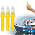 3 PCS Boat Flares, Marine Flares LED Light Waterproof Emergency Signals for Fishing Nets Buoys Boats, Electronic Marine Signal Lights for Night Boating Life Rafts Offshore (C, 3pcs)
