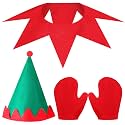 3 Pcs Christmas Costume Accessories Red and