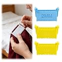 3 Pcs Clip-On Sewing Ruler, 2026 New Hand Edge Stitch Lock and Sewing Guide for Even Stitches, Quilting Templates with 2mm, 3mm, 4mm Spacing (Set C)