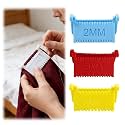 3 Pcs Clip-On Sewing Ruler, 2026 New Hand Edge Stitch Lock and Sewing Guide for Even Stitches, Quilting Templates with 2mm, 3mm, 4mm Spacing (Set A)
