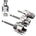3 Pcs Internal & External Pipe Threading Tool, Function Pipe Thread Cutting Tool for 1/2" & 3/4"& 1" PVC/Plastic Pipes, Electric Drill Compatible Pipe Threader Kit for Home Repair
