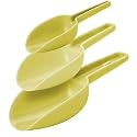 3 Pcs Nesting Multi-Purpose Plastic Shovel Scoop Set Measuring Scoops Kirana Shop, Grocery, Grains, Sugar, Atta, Rice, Masala, Atta, Rice, Masala, Powder etc (Multi Colour)