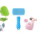 3 Pcs Pet Grooming Brush Combo for Dogs &amp; Cats, Pet Bath Brush, Pet Hair Grooming Brush &amp; Silicone Massage Brush, Dog Cat Grooming Kit for Bathing, Hair Removal &amp; Everyday Grooming