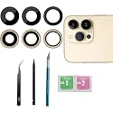 3 Pcs/Set Back Camera Lens Replacement for iPhone 14 Pro Max, Rear Glass Camera Lens Cover Back Camera Glass Lens Replacement with Pre-Installed Adhesive + Repair Tool Kit