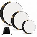 3 PCS Tambourines for Church with Storage Bag, 6/8/10 in Set