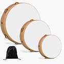 3 PCS Tambourines for Church with Storage Bag, 6/8/10 in Set