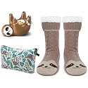 Newtay 3pcs Christmas Set Ring Holder Makeup Bag Fuzzy Socks Gift