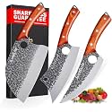 3 Piece BBQ Knife Set Serbian Chef Knife Meat Cleaver Viking Kitchen Knives