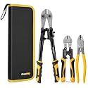 GRENPRO 3-Piece Bolt Cutter Pliers Set, 14", 8" Mini &amp; 8" Wire Cutters