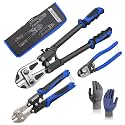 3PCS Bolt Cutter Set: 14", 8" Cutter & Wire Rope Cutter, Cr-V